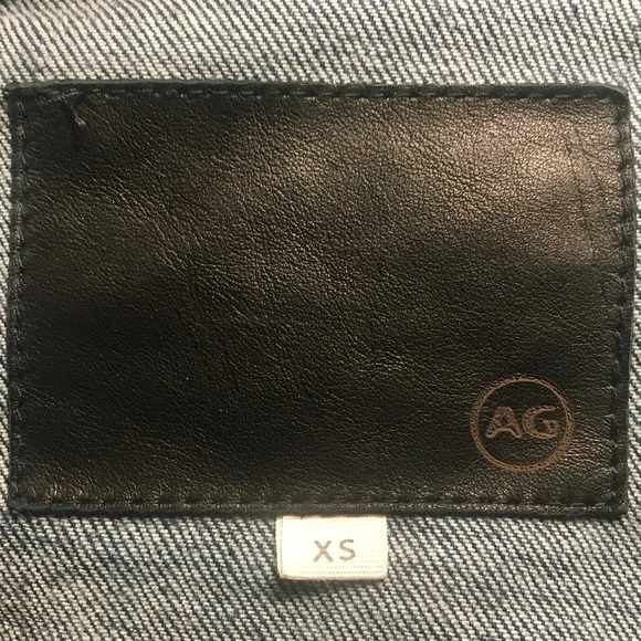 AG Adriano Goldschmied Denim Jacket Dark Blue Jean Crop Stretch Fitted Robyn XS - Picture 15 of 16